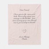 Handgeschreven bericht Personaliseer tekstSherpa B Fleece Deken (Voorkant)