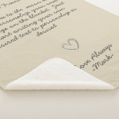 Handgeschreven bericht Personaliseer tekstSherpa B Sherpa Deken (3/4)