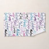 Handgeschreven beroemde steden van het Wereld Patr Bad Handdoek (Handdoek)