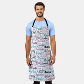 Handgeschreven beroemde steden van het Wereld Patr Schort (Gedragen)