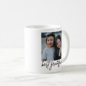 Handgeschreven beste opa ooit Modern 2-foto Koffiemok (Voorkant rechts)