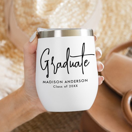 Handgeschreven Black Script-Afstuderen