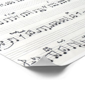 Handgeschreven blad Music Song Poster (Hoek)