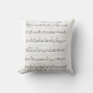 Handgeschreven blad Muziek goot kussen
