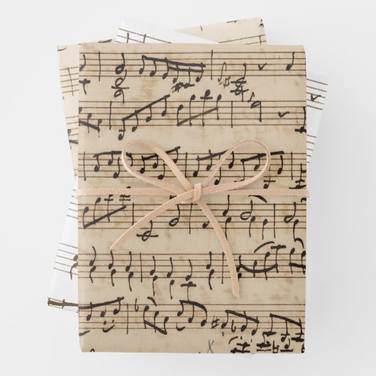  handgeschreven blad Muziekdecoupage Wrap Inpakpapier Vel (In situ)