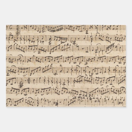 handgeschreven blad Muziekdecoupage Wrap Inpakpapier Vel (Voorkant)