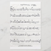 Handgeschreven blad Muziekpapier Briefpapier (Voorkant)