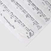 Handgeschreven blad Muziekpapier Tissuepapier (Detail)