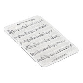 Handgeschreven blad Muziekrechthoekige koelkast ma Magneet (Rechterzijde)