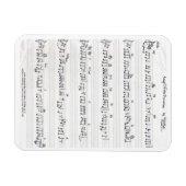 Handgeschreven blad Muziekrechthoekige koelkast ma Magneet (Horizontaal)