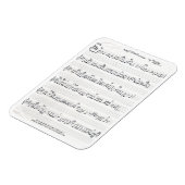 Handgeschreven blad Muziekrechthoekige koelkast ma Magneet (Linkerzijde)