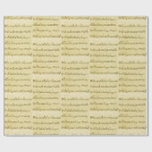 Handgeschreven Bladmuziek Liednoten Antiek Ivoor Cadeaupapier (Vlak)