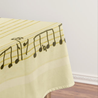 Handgeschreven Bladmuziek Liednoten Antiek Ivoor Tafelkleed