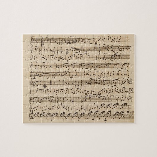 Handgeschreven Bladmuziek Puzzel (Horizontaal)