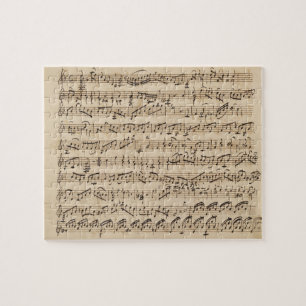 Handgeschreven  Bladmuziek Puzzel Legpuzzel