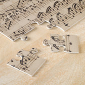 Handgeschreven Bladmuziek Puzzel Legpuzzel (Zijkant)
