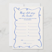 Handgeschreven blauw Hoe oud was de Kaart (Voorkant)