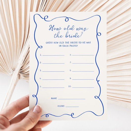 Handgeschreven blauw Hoe oud was de Kaart