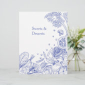 Handgeschreven blauwe groenten Recipcategorie (Staand voorkant)