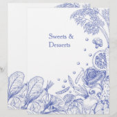 Handgeschreven blauwe groenten Recipcategorie (Voorkant / Achterkant)