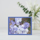 Handgeschreven blauwe ventilator briefkaart (Staand voorkant)