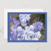 Handgeschreven blauwe ventilator briefkaart (Voorkant / Achterkant)