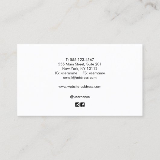 Handgeschreven Bleek gele gradiënt van het Manuscr Visitekaartje (Achterkant)