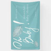 Handgeschreven Blue Boy Oh Baby shower Welkom Spandoek (Verticaal)