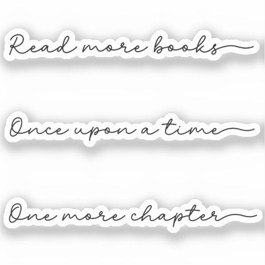 Handgeschreven boekliefhebber set sticker (Voorkant)