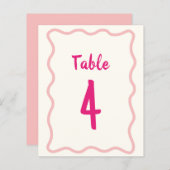 Handgeschreven Bold Wavy Vrijgezellenfeest Tafelnu (Voorkant / Achterkant)