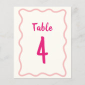 Handgeschreven Bold Wavy Vrijgezellenfeest Tafelnu (Voorkant)