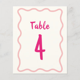 Handgeschreven Bold Wavy Vrijgezellenfeest Tafelnu