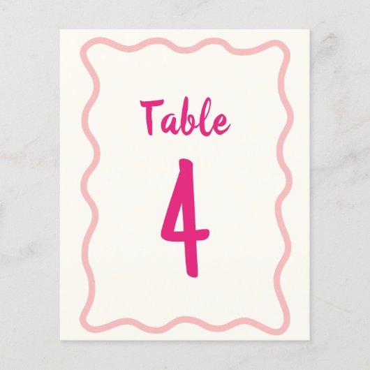 Handgeschreven Bold Wavy Vrijgezellenfeest Tafelnu (Voorkant)