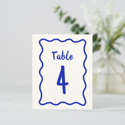 Handgeschreven Bold Wavy Vrijgezellenfeest Tafelnu (Staand voorkant)