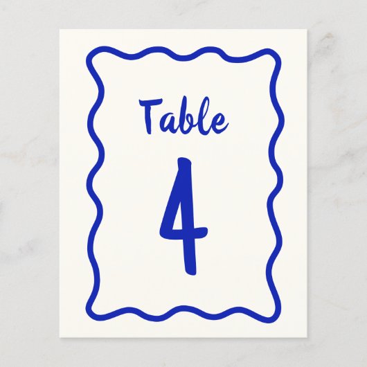 Handgeschreven Bold Wavy Vrijgezellenfeest Tafelnu (Voorkant)