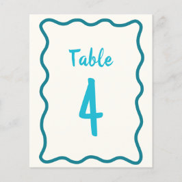 Handgeschreven Bold Wavy Vrijgezellenfeest Tafelnu