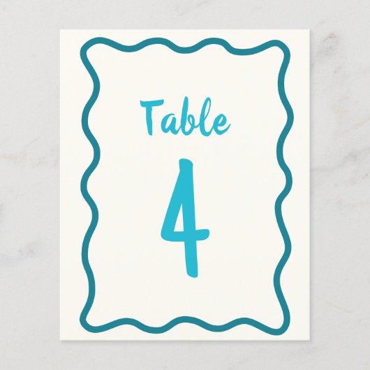 Handgeschreven Bold Wavy Vrijgezellenfeest Tafelnu (Voorkant)