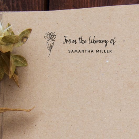 Handgeschreven Botanisch aangepast boek De bibliot Zelfinktende Stempel