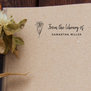 Handgeschreven botanisch op maat gemaakt boek De b Rubberstempel