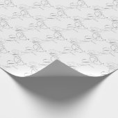 Handgeschreven bride en Groom Silver Heart Wedding Cadeaupapier (Hoek)