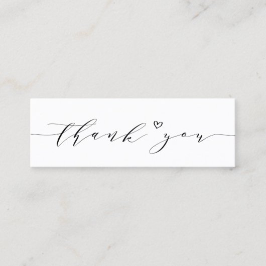 handgeschreven brief dank u tussenvoegsel mini visitekaartje (Voorkant)