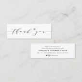 handgeschreven brief dank u tussenvoegsel mini visitekaartje (Voorkant / Achterkant)