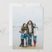 Handgeschreven Brief Rode Lint Kerstmis Fotokaart Feestdagenkaart (Achterkant)