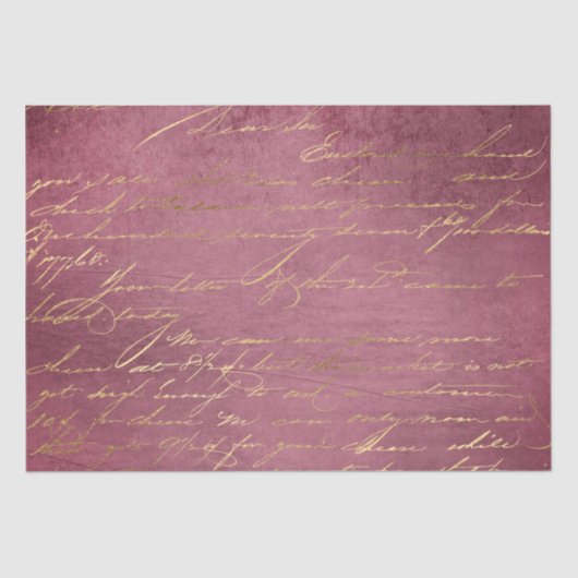 handgeschreven brief tissuepapier (Voorkant)