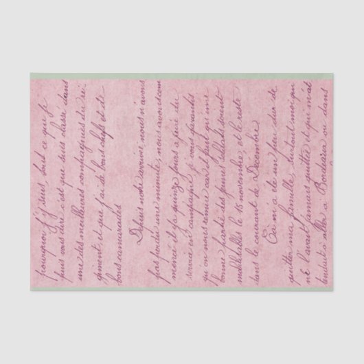 handgeschreven brief tissuepapier (Voorkant)