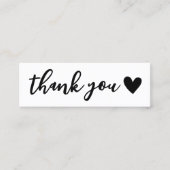 handgeschreven briefing hart dank u tussenkomst mini visitekaartje (Voorkant)