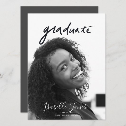 Handgeschreven briefings minimalistisch foto-Afstu (Voorkant / Achterkant)