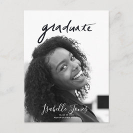 Handgeschreven briefings minimalistisch foto-Afstu Aankondigingskaart