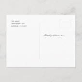 Handgeschreven briefings minimalistisch foto-Afstu Aankondigingskaart (Achterkant)