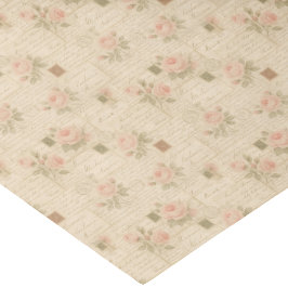  handgeschreven brieven en Rozen collage Tissuepapier